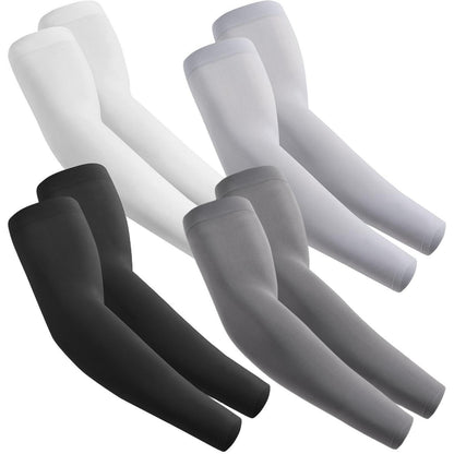Sport-Armstulpen 4er-Set Schwarz, Grau, Weiß