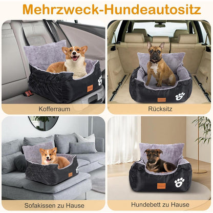 Hunde Autositz mit Sicherheitsleine – Komfortabel & Waschbar