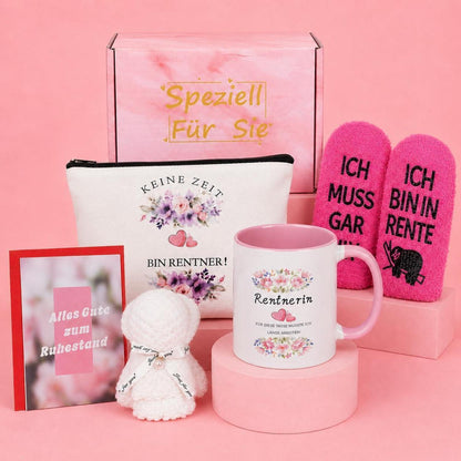 Ruhestand Geschenkset für Frau – Rosa & Gemütlich
