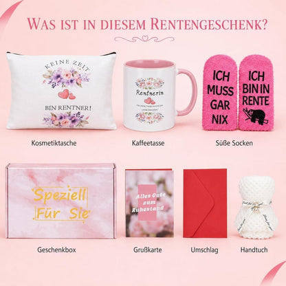 Ruhestand Geschenkset für Frau – Rosa & Gemütlich