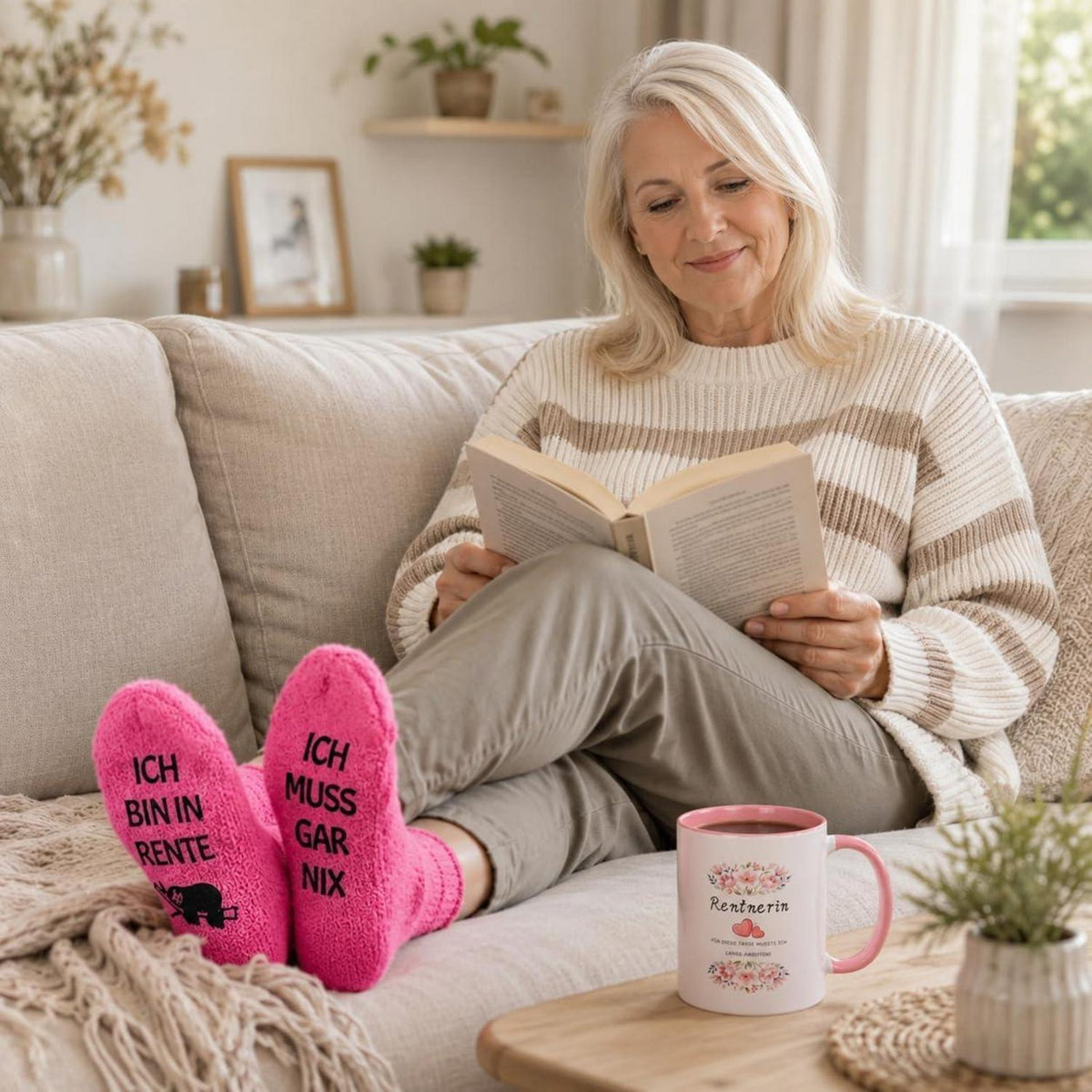 Ruhestand Geschenkset für Frau – Rosa & Gemütlich