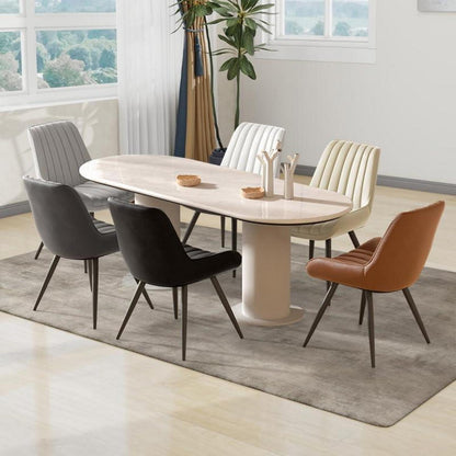 Moderner Esszimmerstuhl gepolstert – Braun, 4er Set