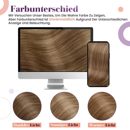 Echthaar Clip-In Extensions Aschblond Balayage 45cm
