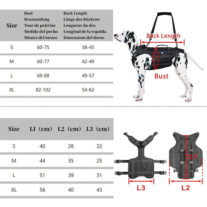 Taktisches Hundegeschirr Schwarz M – Robust & Vielseitig