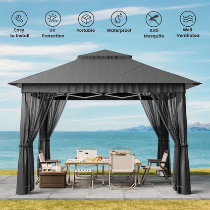 Pop-Up Pavillon 3,35x3,35m wasserdicht mit