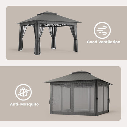 Pop-Up Pavillon 3,35x3,35m wasserdicht mit