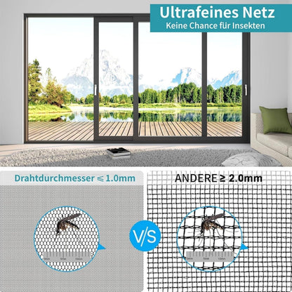 Fliegengitter Fenster 150x3000cm Edelstahl Zuschneidbar