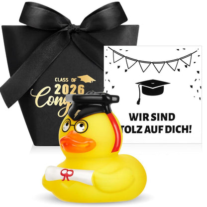 Doktorhut Quietscheente Geschenkset – Abschlussgeschenk für Studenten
