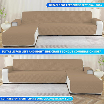 Wasserdichter Sofabezug L-Form 4 Sitzer, Ecksofa Bezug für Hunde & Katze