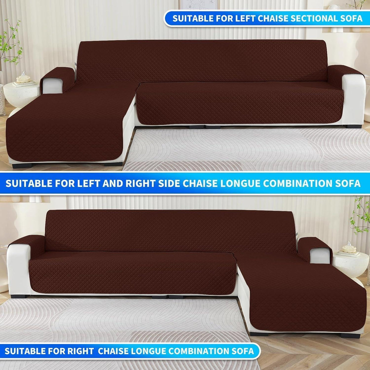 Wasserdichter Sofabezug L-Form 3 Sitzer – Schutz für Ihr Sofa