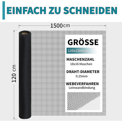 Katzenkratzfestes Fliegengitter 120x1500cm – Insektenschutznetz