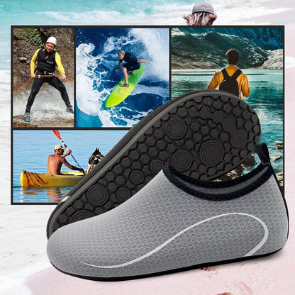 Wasserschuhe Damen Herren Schnelltrocknend Anti-Rutsch Grau 36-46