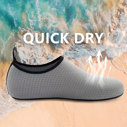 Wasserschuhe Damen Herren Schnelltrocknend Anti-Rutsch Grau 36-46