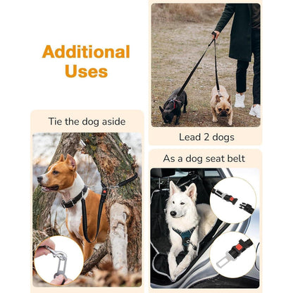 Freihand-Joggingleine für Hunde mit Bauchgurt, Lila