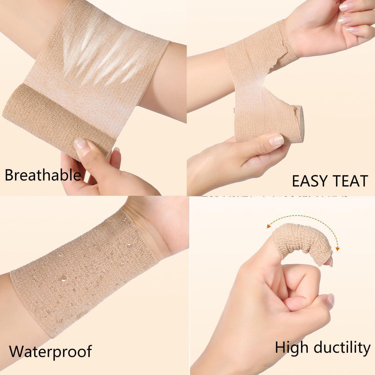 Elastische Selbstklebende Bandage – 9 Rollen für Sport & Tier