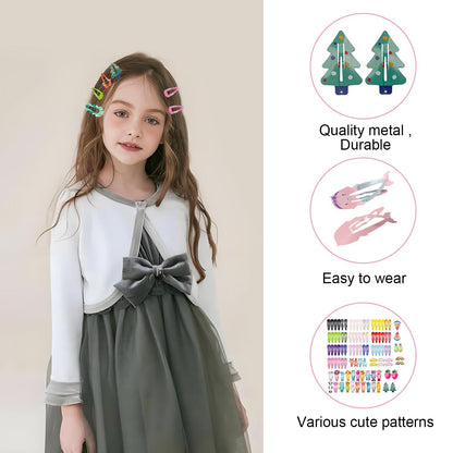 100er Set Glitzer Haarspangen für Mädchen, Haarklammern und