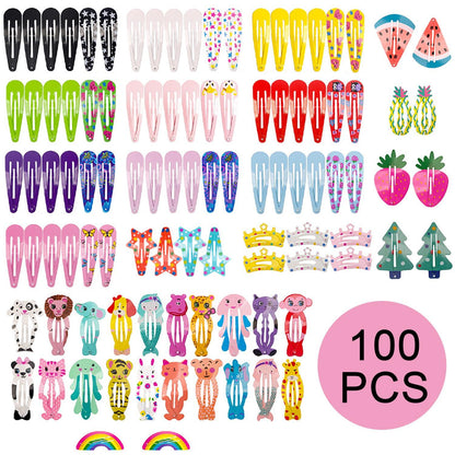 100 Stück Glitzer Haarspangen für Mädchen Haarclips Set