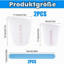 2 Silikon Messbecher Set | Epoxidharz & Gießpulver