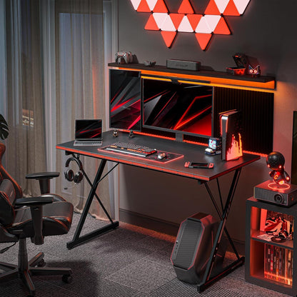 CubiCubi Gaming Tisch 100x50 cm Kohlefaser Schwarz