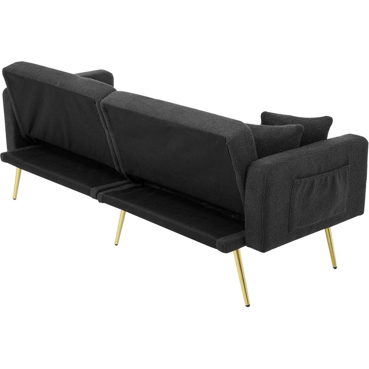 2-in-1 Schlafsofa mit verstellbarer Rückenlehne (Grau)