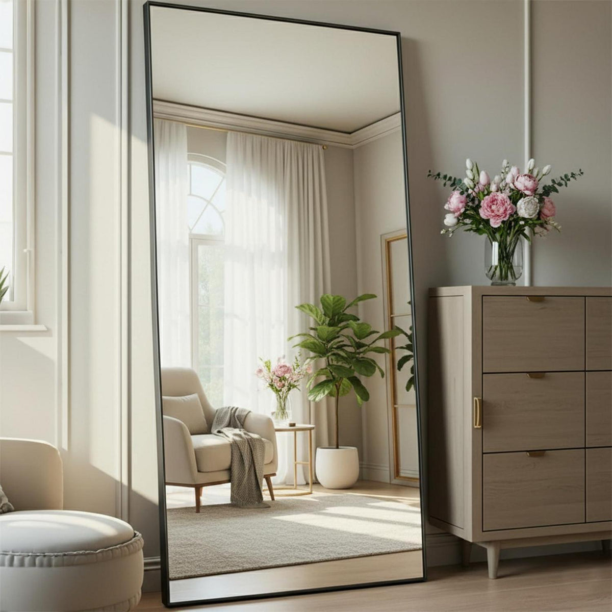 Ganzkörperspiegel 180x80 cm – Stand- & Wandspiegel mit Metallrahmen
