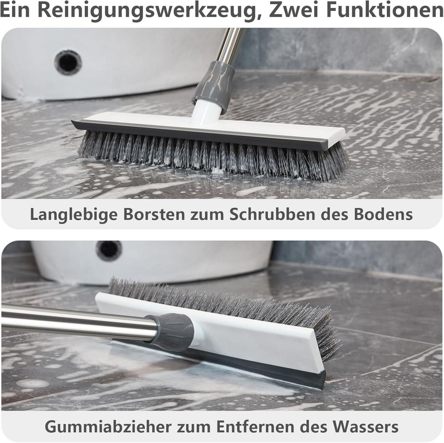 Mitclear Boden-Scheuerbürste 2-in-1 mit Langem
