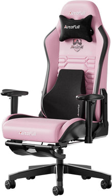 Gaming Stuhl Ergonomisch mit Lordosenstütze und Fußstütze