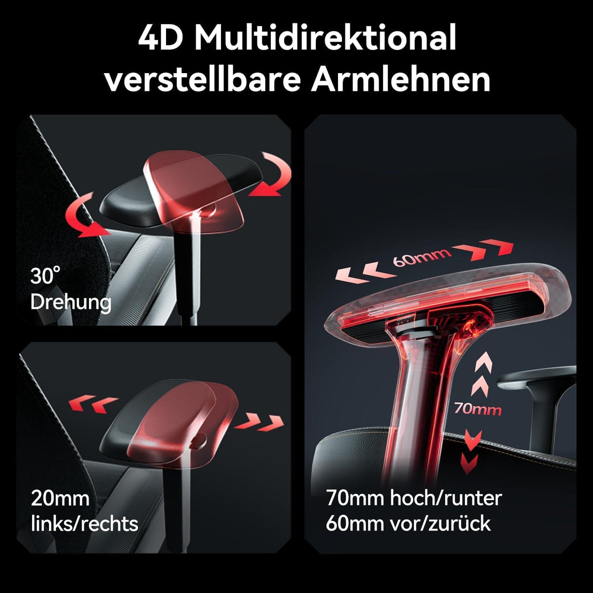 AutoFull M5 Ergonomischer Gaming Stuhl mit Lendenstütze & Fußstütze