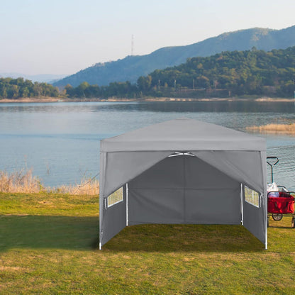 Wasserdichter Faltpavillon 2.5x2.5m mit Seitenteilen & UV-Schutz