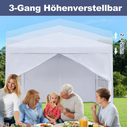 Faltbarer Pavillon 2.5x2.5m – Wasserdicht & UV-Schutz für Garten & Party