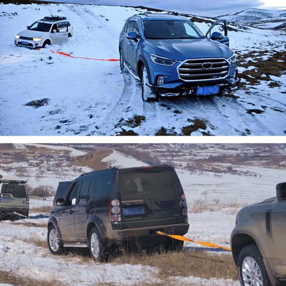 Abschleppseil 10 Tonnen mit Schäkel, Handschuhen & Tasche