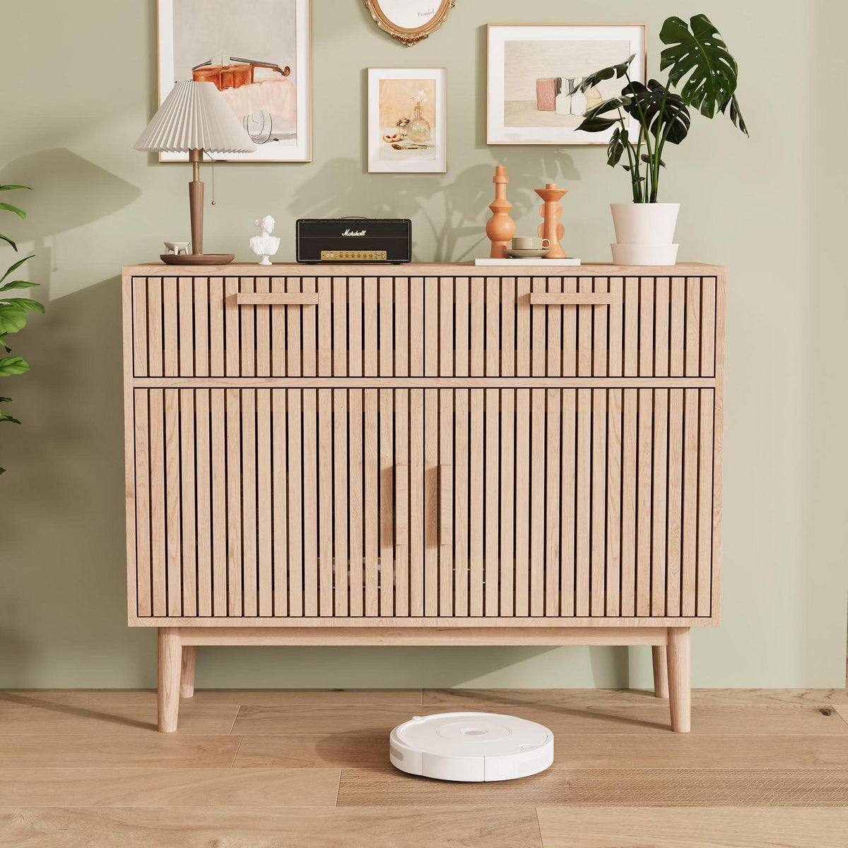 Rustikales Farmhouse Sideboard mit 2 Schubladen & Tür
