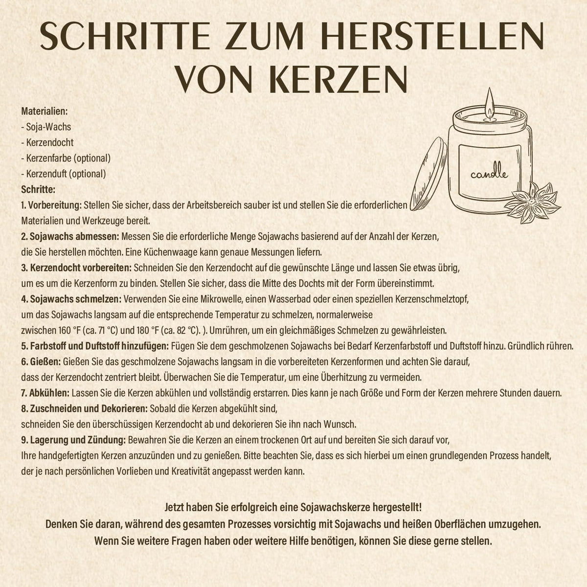 Premium Sojawachs für Kerzen – 15kg, 100% Natur