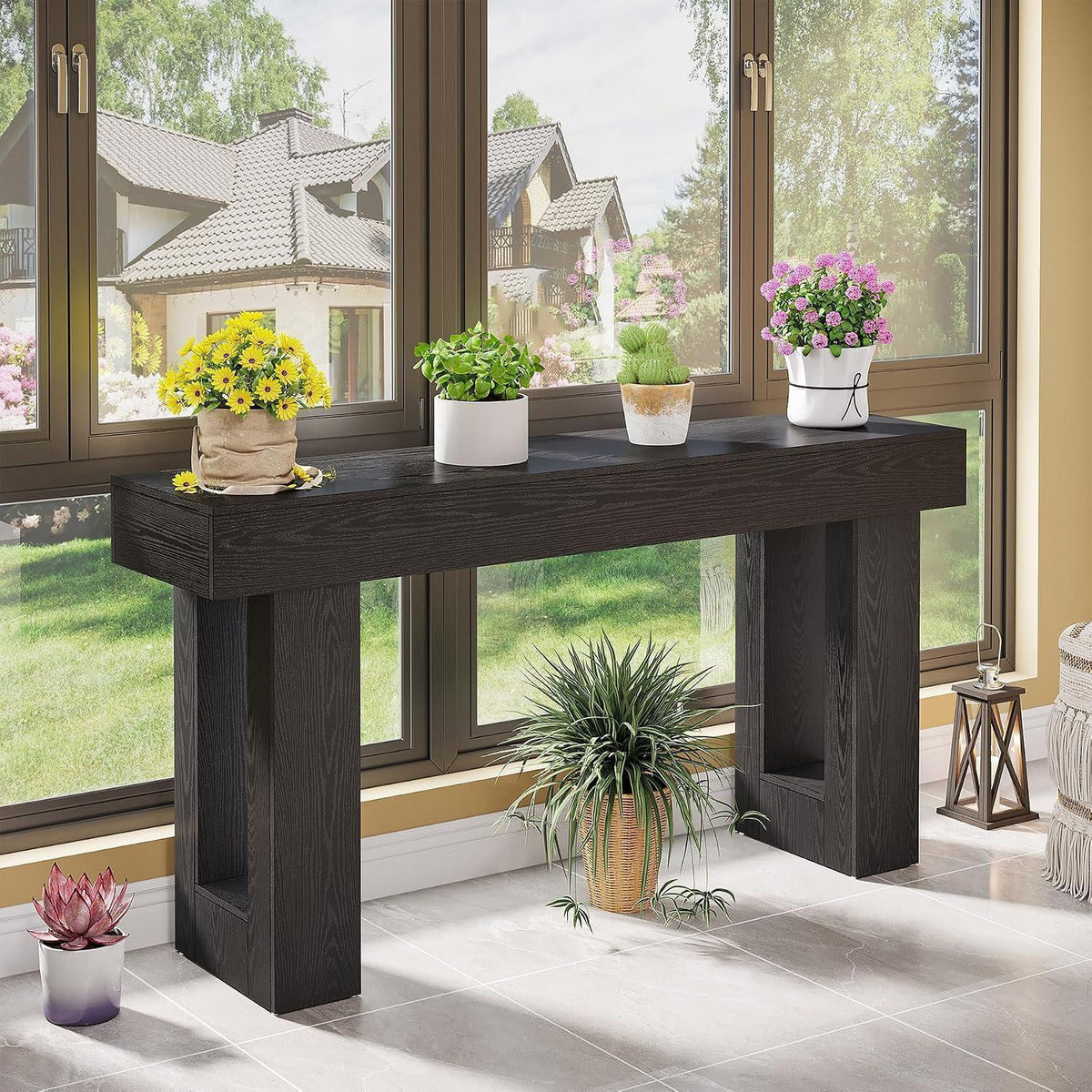 160 cm Konsolentisch Landhausstil – Schwarz