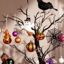 Halloween Kugeln 40er Set bruchsicher mit Anhänger (M)