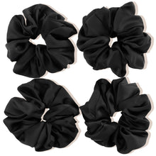 Seidige Satin-Haargummis 4er Set für Damen Mädchen - 4 Farben