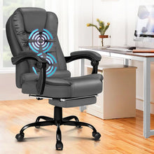Ergonomischer Gaming-Bürostuhl mit Vibrationsmassage in Felsgrau
