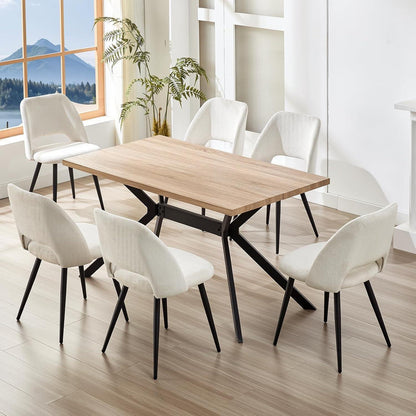Esszimmerstühle 4er Set, Samt, Beige – Modern & Komfortabel