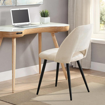 Esszimmerstühle 6er Set, Samt, Beige – Modern & Komfortabel