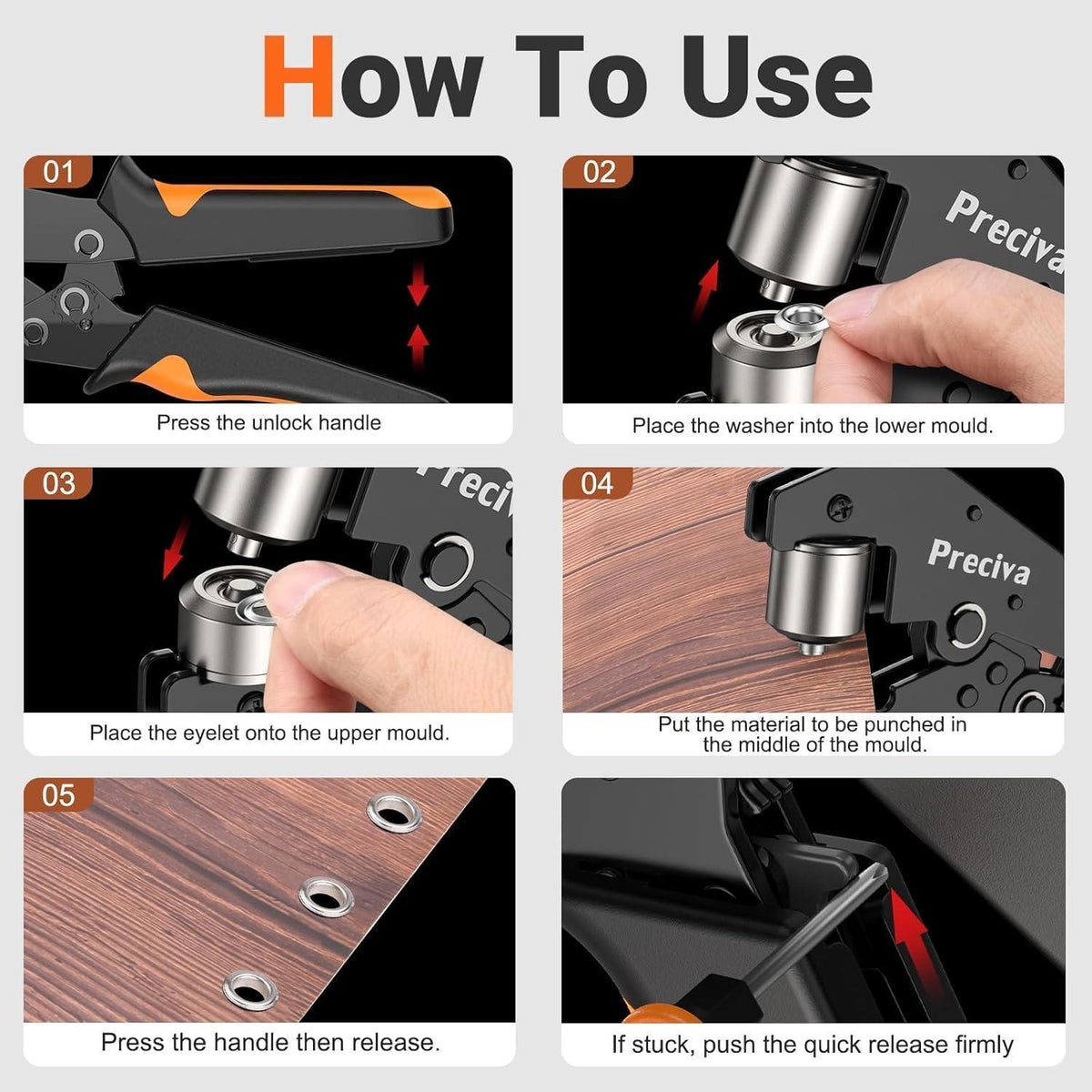 Ösenzange Set mit 300 Ösen, kraftsparend & vielseitig