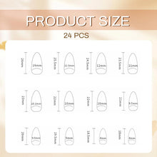 Braune Stiletto Press on Nägel Langer Ombré Nagel 24