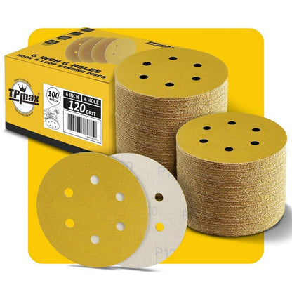 100x Schleifscheiben 150mm 120 Körnung Klett für Exzenterschleifer