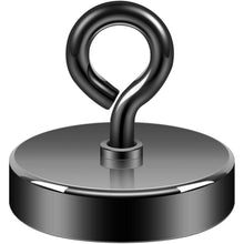 Neodym Magnet stark 220kg, 63.5mm Schwarz, Magnetfischen