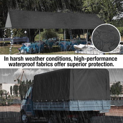 Schwarze Abdeckplane 3x6m – Robust, Wasserfest & Vielseitig