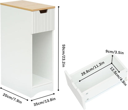 Weißer Nachttisch mit Schublade für Boxspringbett