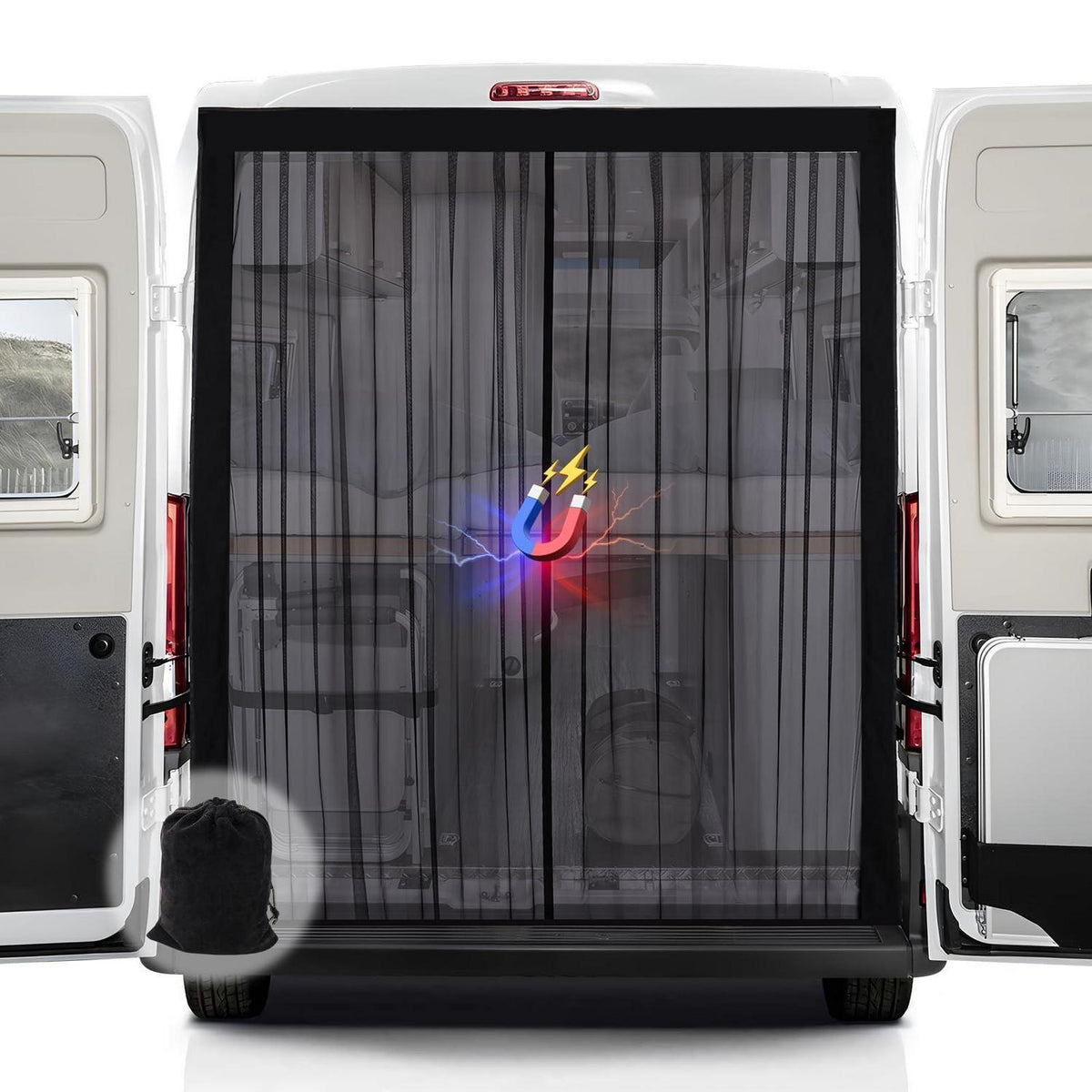 Moskitonetz Van mit Magnetverschluss – Insektenschutz für Opel/Fiat Ducato