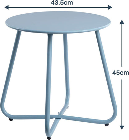 Beistelltisch Klein Metall Rund Wetterfest Outdoor Garten Terrasse
