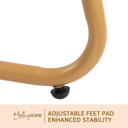 Beistelltisch Outdoor Gartentisch Rund Metall Gold Terrasse