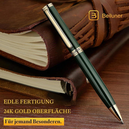 24K Gold Gel-Stift mit Grünem Klavierlack – Luxus Geschenkset