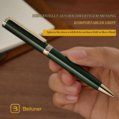 24K Gold Gel-Stift mit Grünem Klavierlack – Luxus Geschenkset